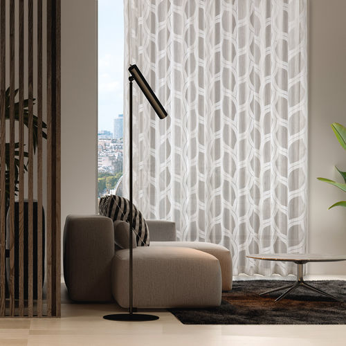 Tecido para cortinas - ADELE  - Ciesse Tendaggi srl - com padrão geométrico / em poliéster retardante de chama / em viscose
