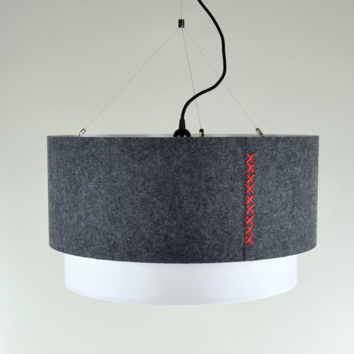 Pendente - TAMBOR SATURN  - Aclara Lighting - metálica / em tecido / contemporânea