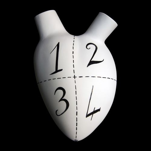 Vaso contemporâneo - H-3 1-2-3-4 - ELICA STUDIO - em porcelana / de parede / feito à mão