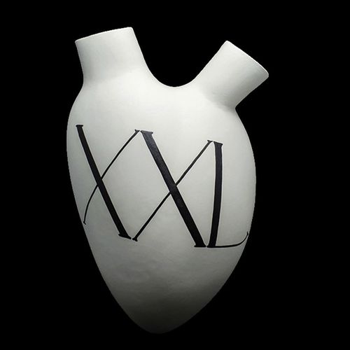 Vaso contemporâneo - H-9 XXL - ELICA STUDIO - em porcelana / feito à mão / made in Italy
