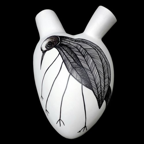 Vaso contemporâneo - CARDILLO - ELICA STUDIO - em porcelana / de parede / feito à mão