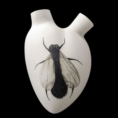 Vaso contemporâneo - FLY - ELICA STUDIO - em porcelana / para parede / feito à mão
