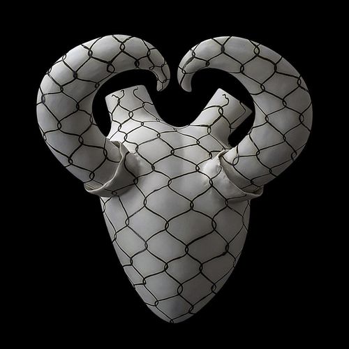 Vaso contemporâneo - TROFEO D’AMORE - ELICA STUDIO - em porcelana / de parede / feito à mão
