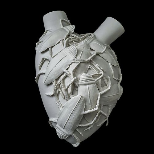 Vaso contemporâneo - INSEMBRAI - ELICA STUDIO - em porcelana / de parede / feito à mão