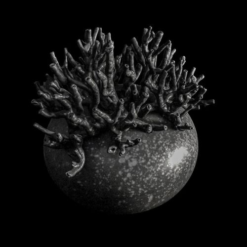 Vaso contemporâneo - NIGRUM - ELICA STUDIO - em porcelana / feito à mão / made in Italy