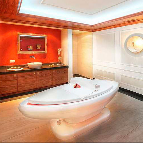 Cama de massagem com jatos de água com ducha Vichy - AQUAVEDA - SPA4 - para centro de bem-estar / para spa