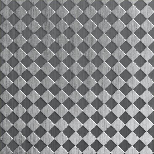 Chapa com motivos - DIAMONDS  - Rimex - laminada / em inox / texturizada