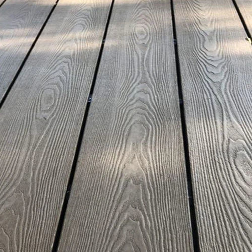 Tábua de deck em madeira plástica - DEP3D14021S  - Foshan Greenzone - efeito de madeira / antiderrapante / ignífuga