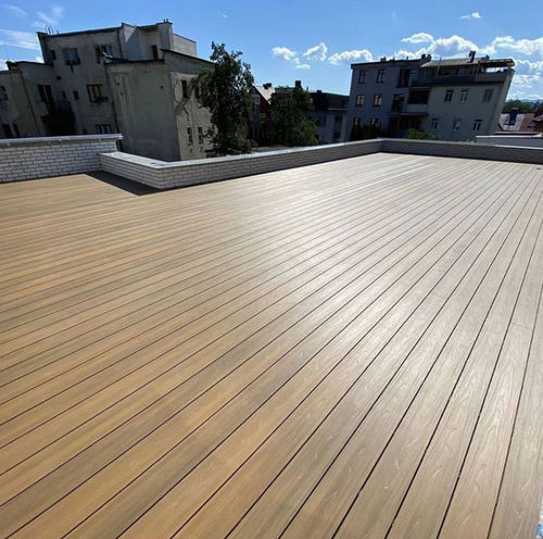 Tábua de deck em HDF - DEL18423S-M  - Foshan Greenzone - efeito de madeira / ranhurada / antiderrapante