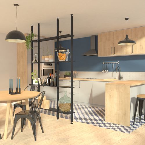 Estante modular - Bretagne Design - para separação de ambientes / do piso ao teto / contemporânea