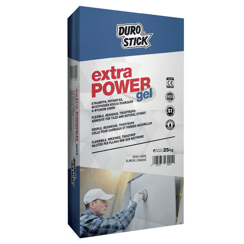 Cola à base de cimento - Extra Power Gel - DUROSTICK - para revestimento cerâmico / para ambiente interno / para área externa
