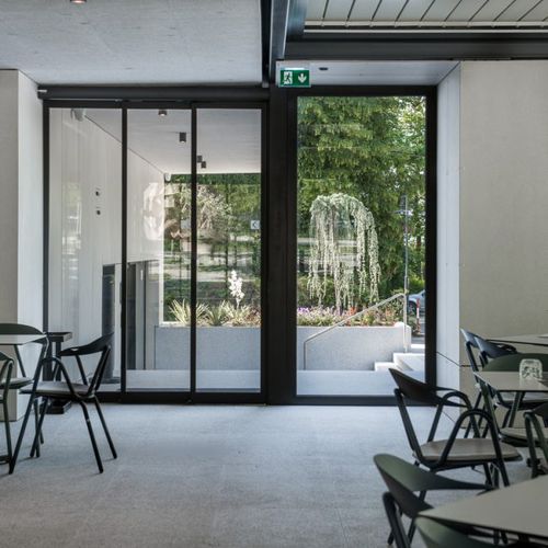 Porta de entrada - 300 T - DOORSON - em alumínio anodizado / telescópica / contemporânea