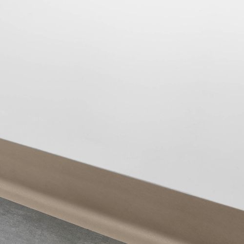 Rodapé cinza - ACRAMIT - Polmar Profil - marrom / em PVC / retangular