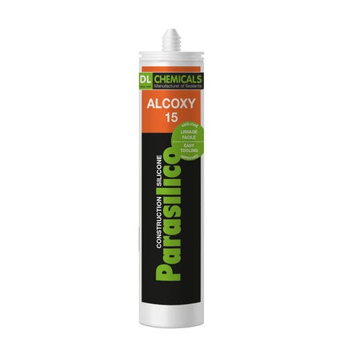 Selante elástico - PARASILICO ALCOXY 15 - DL Chemicals - à base de resina de silicone / adesivo / para vidro