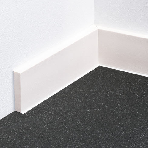 Rodapé branco - Q 16-80B - BOLTA - em madeira / em PVC / retangular