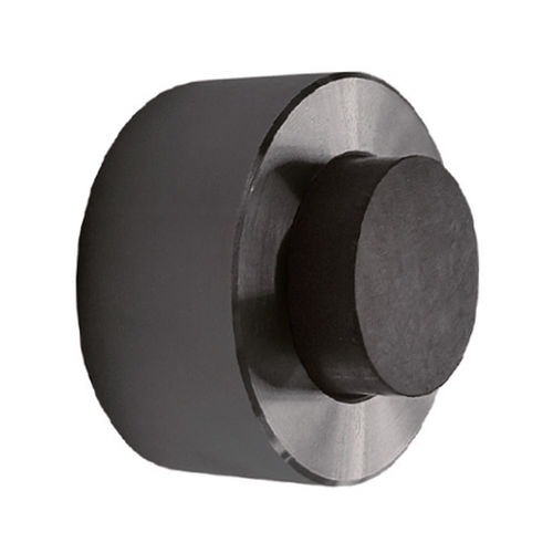 Batedor de porta de borracha preta - 251.00023 - ABP-Beyerle - em aço inoxidável / com amortecedor / acetinado
