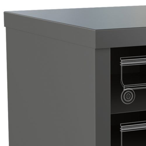 Caixa de correio de parede - HULL PANELLING NOVA 40 MM 22-320 - Ju-Metall- warenfabrik - individual / com compartimento para encomendas