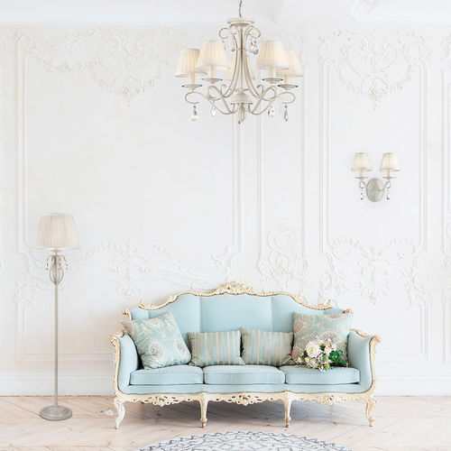 Lustre contemporâneo - BRIONIA - Maytoni - metálico / em cetim / para 5 lâmpadas