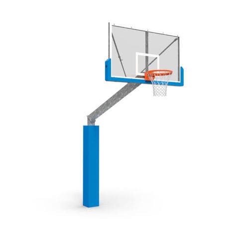 Tabela de basquete para ambiente interno - Metalu Plast - para ambiente externo / 3x3 / para fixação em buchas no piso