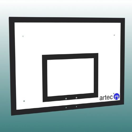 Tabela de basquete em alumínio - 37253 - artec Sportsgeräte GmbH - retangular / branca / para ambiente interno