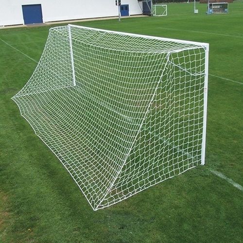 Trave de futebol metálica - FBL-051 - Harrod Sport - para fixação em buchas no piso / branca / com pintura eletrostática