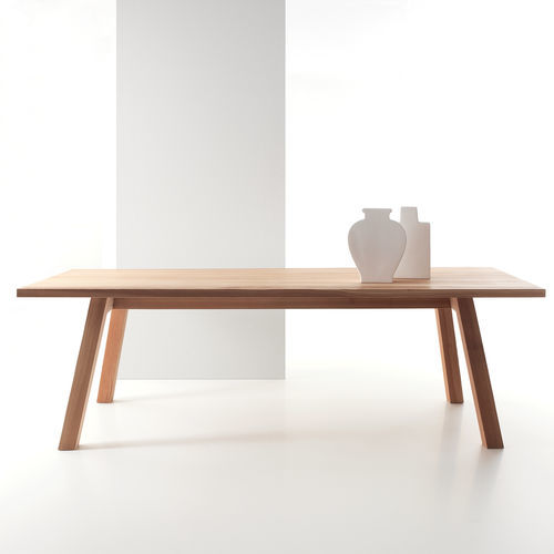 Mesa de jantar contemporânea - ACCENTO - LANDO - em madeira / em mármore / com base em madeira maciça