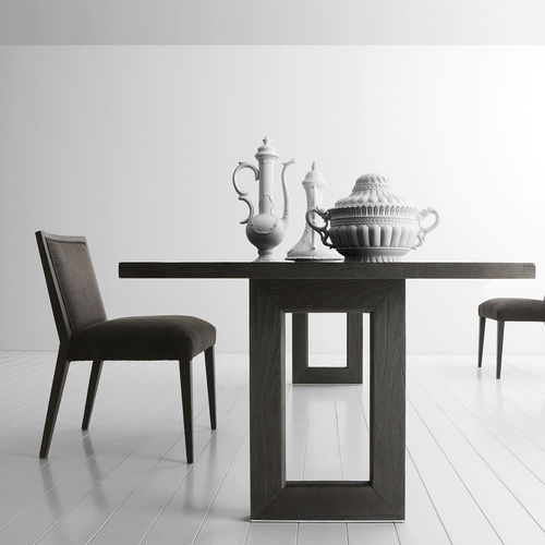 Cadeira contemporânea - APPIA - LANDO - para ambiente interno / em tecido / com base em madeira maciça