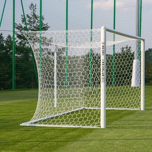 Trave de futebol em alumínio - 15 001 - SPORT TRANSFER Sp. z o.o. - para fixação em buchas no piso / branca / com pintura eletrostática