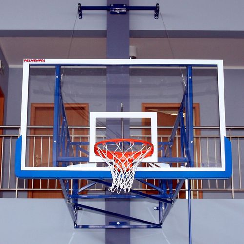 Tabela de basquete metálica - 1-11-12 - Pesmenpol - em acrílico / retangular / branca