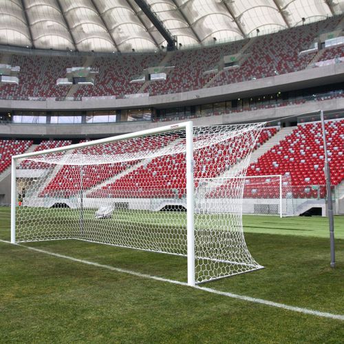 Trave de futebol em alumínio - 9-01 - Pesmenpol - em aço / dobrável / branca