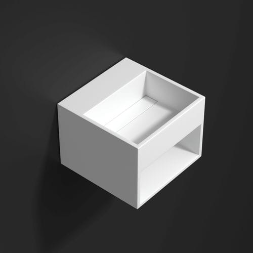 Lava-mãos suspenso - 700300 - NEILUR - quadrado / em Solid Surface / antibacteriano
