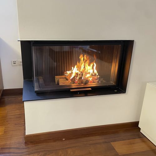 Lareira a lenha - Architectural 90x42 - REGALFIRE S.A - de embutir / de canto / com dupla face