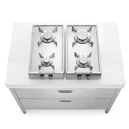 Balcão para cooktop de instalação livre - C100-C90/2 - ALPES-INOX