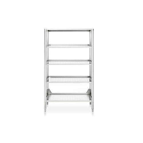 Estante contemporânea - 98/185 DISPENSA APERTA - ALPES-INOX - em aço inoxidável / para cozinha