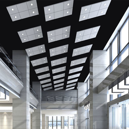 Forro em alumínio - Foshan Henglicai Building Materials Co.,Ltd. - de liga de alumínio / em painéis / para sala de conferências