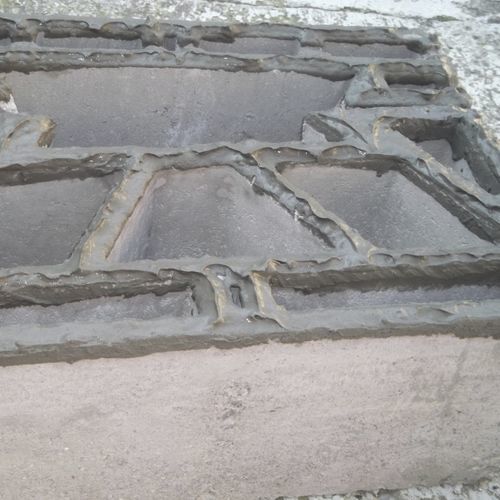 Parede em concreto - ECOGRIP  - ecohousesystem - de terracota / modular