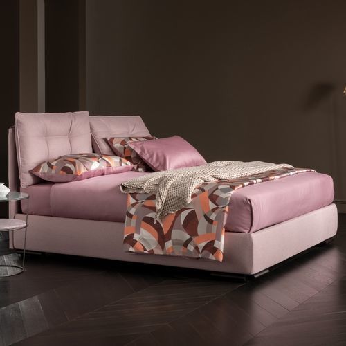 Cama de casal - Capri - ALTRENOTTI - contemporânea / estofada / com cabeceira estofada