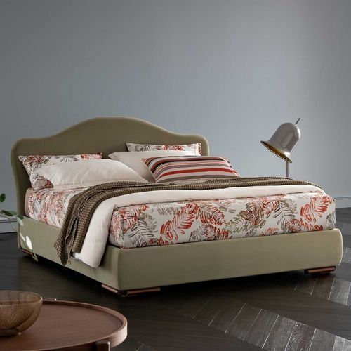 Cama de casal - Itaca - ALTRENOTTI - contemporânea / estofada / com cabeceira estofada