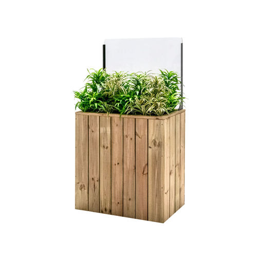 Floreira em madeira - J75A44PH60 - Hortalia - retangular / modular / com quebra-vento