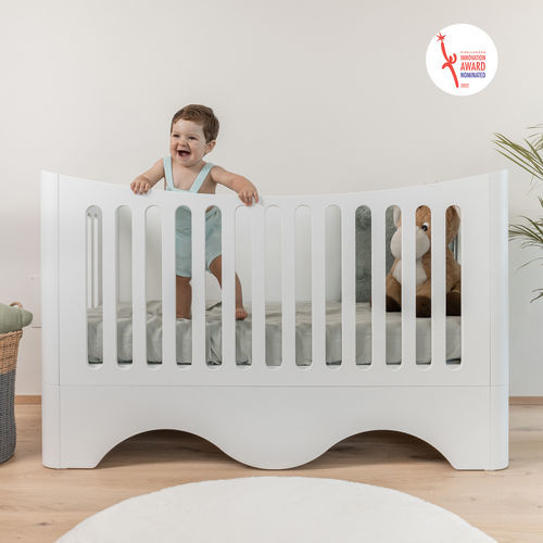 Cama de bebê extensível - Wave cot - NU Furniture - de solteiro / contemporânea / personalizável