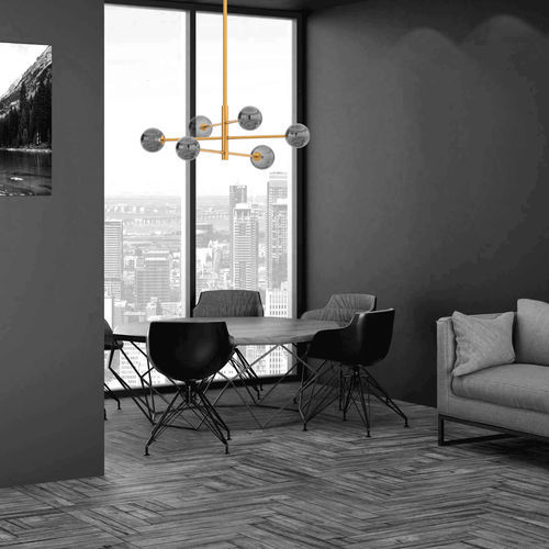 Lustre contemporâneo - STANGO - Ambiate Lighting - em vidro / em cristal / para 6 lâmpadas