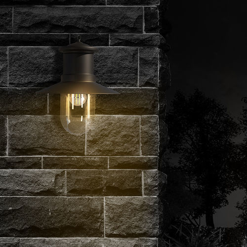 Arandela vintage - BOLTA - Ambiate Lighting - para ambiente externo / em vidro / cônica