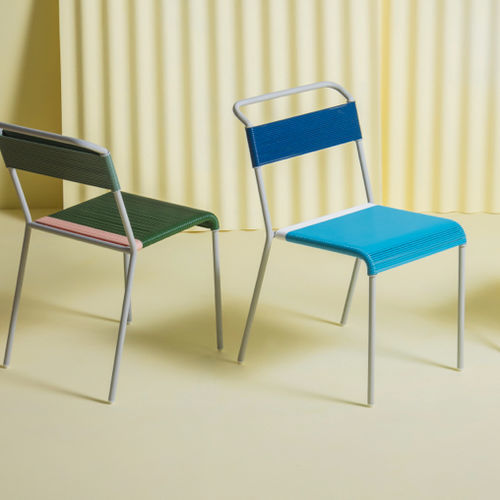 Cadeira contemporânea - COLORIN - Mexa Design - para ambiente interno / em PVC / com base metálica