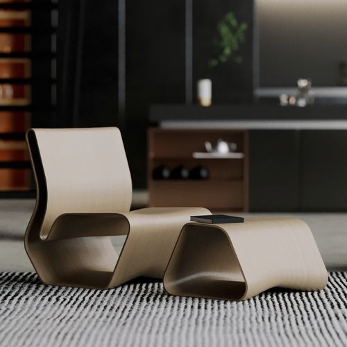 Poltrona contemporânea - ESKER - Model No. Furniture - de resina / de resina / com apoio para pés