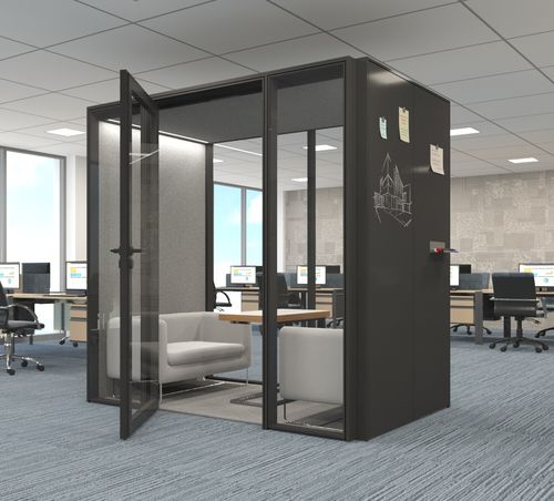 Escritório POD acústico - ALNO POD LARGE - ALN Office - Altinbölme Partition Wall - com porta envidraçada / ergonômico / modular