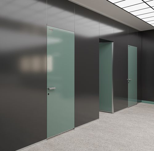 Divisória sanitária laminada - ALNO CUBICLE - ALN Office - Altinbölme Partition Wall - em HPL / em vidro / em madeira