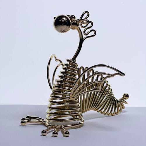 Escultura em alumínio anodizado - DRAGON - ARTBUZ creative workshop - em níquel / em aço / em ouro