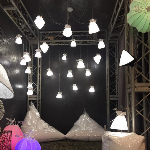 Lustre contemporâneo - LIGHT BAGS - ARTBUZ creative workshop - em aço / em níquel / em tecido