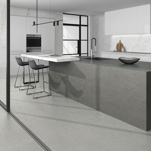 Placa de pedra em grés porcelanato - BASALT  - Arklam - para piso / para parede / para bancada