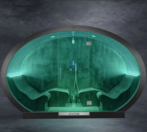 Banho de vapor com chuveiro integrado - ELLIPSE - SOLEUM GmbH - para ambiente externo / smart / com sal para haloterapia